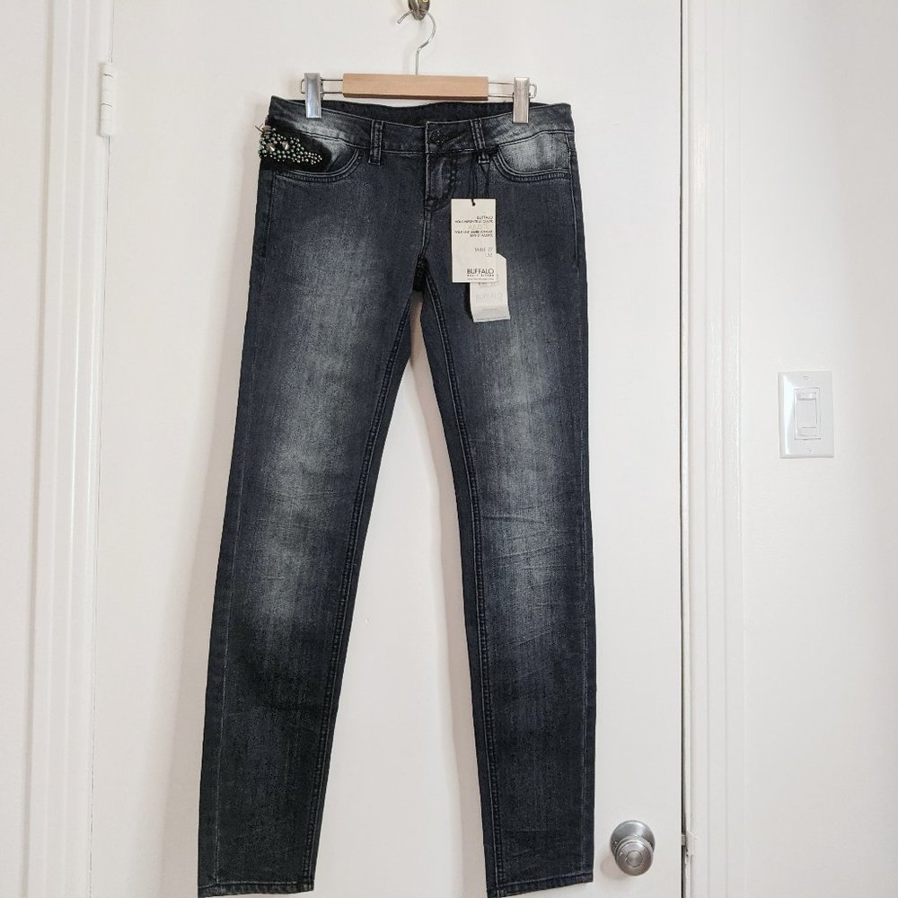 Low rise embellished Buffalo Jolianne skinny jeans by David Bitton